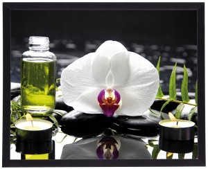 Nowoczesny obraz w czarnej ramie w rozmiarze 40x50 cm - Flower 7