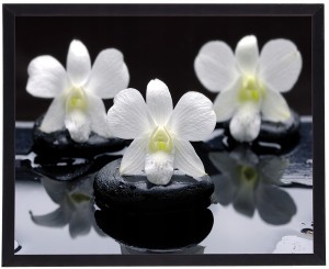 Nowoczesny obraz w czarnej ramie w rozmiarze 40x50 cm - Spa 2