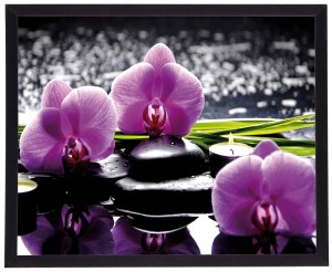 Nowoczesny obraz w czarnej ramie w rozmiarze 40x50 cm - Spa 1