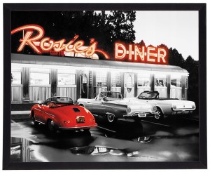 Nowoczesny obraz w czarnej ramie o wymiarach 40x50 cm - Car 5