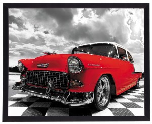 Nowoczesny obraz w czarnej ramie o wymiarach 40x50 cm - Car 4