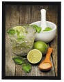 Obraz w drewnianej ramie Limonka