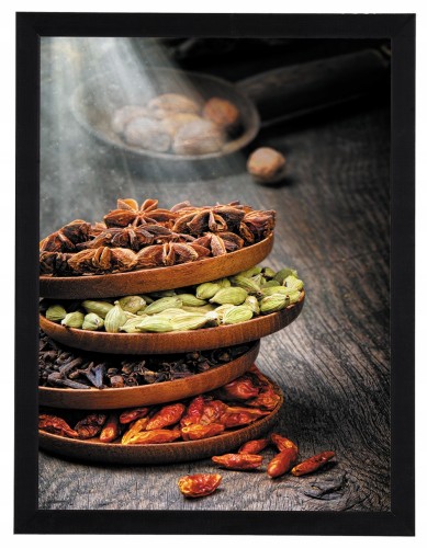 Obraz w czarnej ramie Przyprawy