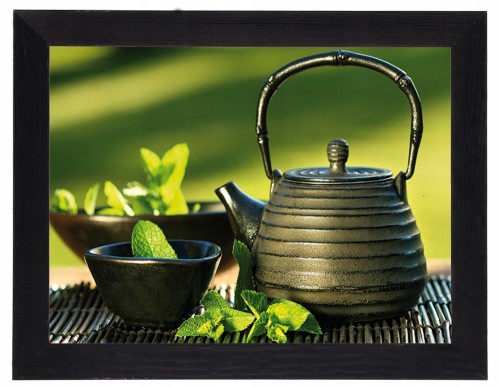 Obraz w czarnej ramie Mięta