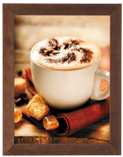 Obraz w brązowej ramie Gorąca czekolada