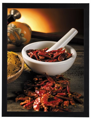 Obraz w czarnej ramie Przyprawy