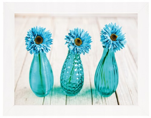 Obraz w białej ramie Kwiaty