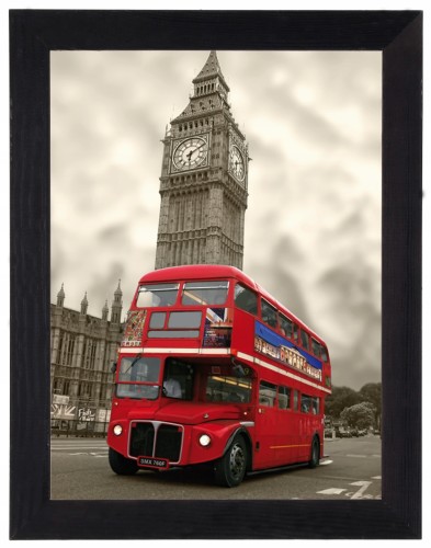 Obraz w czarnej ramie Londyn