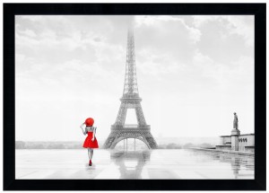 Obraz w czarnej ramie w rozmiarze 50x70 cm- Paris 6