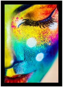 Nowoczesny obraz w czarnej ramie o wymiarach 70x100 cm -  Design