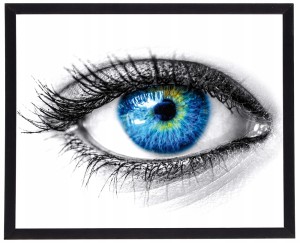 Nowoczesny obraz w czarnej ramie, w rozmiarze 40x50 cm - Eye 2