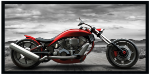 Nowoczesny obraz w czarnej ramie o wymiarach 50x100 cm - Bike 4