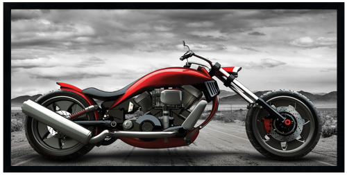 Nowoczesny obraz w czarnej ramie