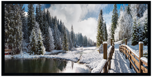 Nowoczesny obraz w czarnej ramie