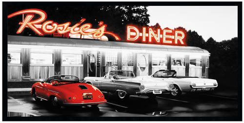 Nowoczesny obraz w czarnej ramie