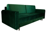 Nowoczesna sofa z funkcją spania LUIZA w kolorze ciemnozielonym