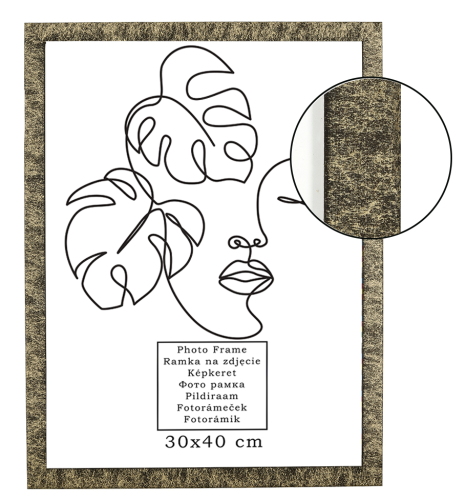 Drewniana złota ramka