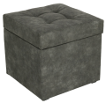 Nowoczesna pufa w kolorze grafitowym