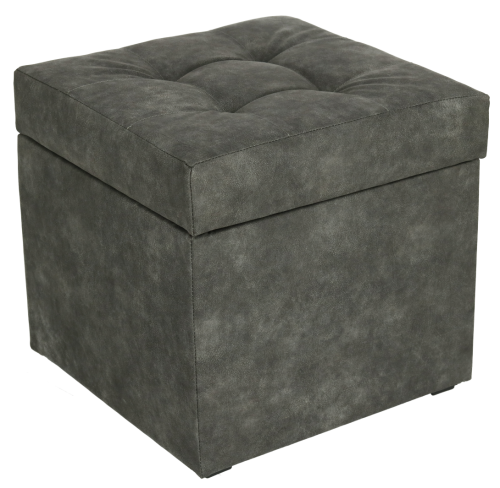 Nowoczesna pufa w kolorze grafitowym