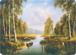 Podkładka korkowa z nadrukiem, reprodukcja w rozmiarze 30x40 cm- Brzozy