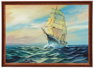 Reprodukcja obrazu w drewnianej ramie o wymiarach 50x70 cm -  Kliper, Wojciech Król