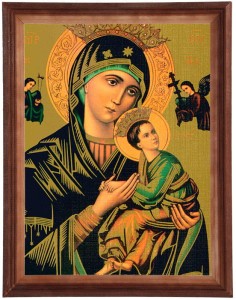 Obraz w ramie o tematyce religijnej w rozmiarze 30x40cm - Matka Boska Nieustającej pomocy