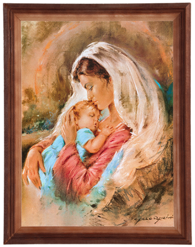 Obraz w brązowej ramie