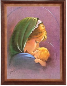 Obraz w ramie o tematyce religijnej w rozmiarze 30x40cm - Matka Boska Fioletowa