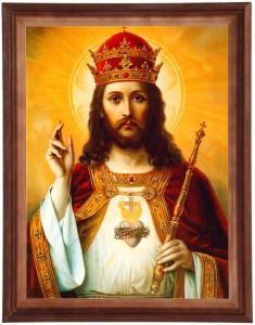 Obraz w ramie o tematyce religijnej w rozmiarze 30x40cm - Chrystus Król