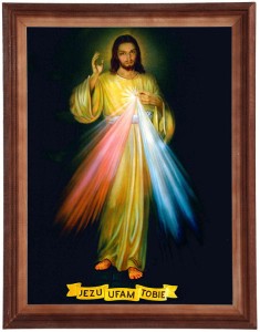 Obraz w ramie o tematyce religijnej w rozmiarze 30x40cm - Jezu Ufam Tobie