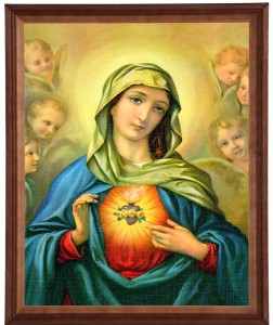 Obraz w ramie o tematyce religijnej w rozmiarze 30x40cm - Serce Maryi III