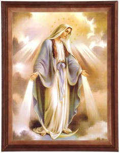 Obraz w ramie o tematyce religijnej w rozmiarze 30x40cm - Matka Boska Księżycowa