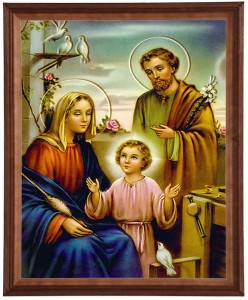 Obraz w ramie o tematyce religijnej w rozmiarze 40x50cm - Św rodzina pastelowa