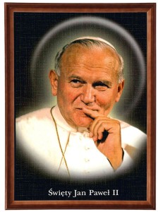 Obraz w ramie o tematyce religijnej w rozmiarze 50x70cm - Jan Paweł II