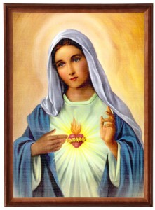 Obraz w ramie o tematyce religijnej w rozmiarze 50x70cm - Serce Maryi I
