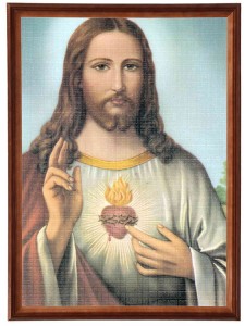 Obraz w ramie o tematyce religijnej w rozmiarze 50x70cm - Serce Jezusa II
