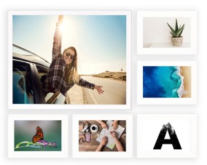 Galeria drewnianych ramek  6 szt.  w kolorze białym