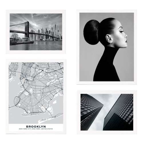 Zestaw 4 szt białych ramek