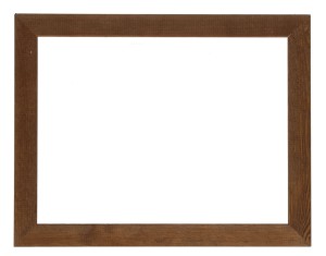 Drewniana, szeroka rama na obrazy, zdjęcia o wymiarach 30x40cm, brązowa