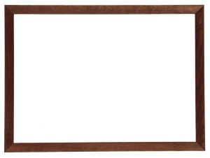 Drewniana, szeroka rama na obrazy, zdjęcia w rozmiarze 50x70 cm, brązowa