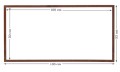 Drewniana rama w rozmiarze 50x100 cm