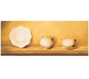 Oryginalny Obraz olejny na płótnie 30x70 cm Porcelana I A. Korecka  Oryginał