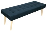 Nowoczesna ławka 45x120 cm w kolorze granatowym