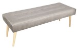 Nowoczesna ławka 45x120 cm w kolorze jasnoszarym