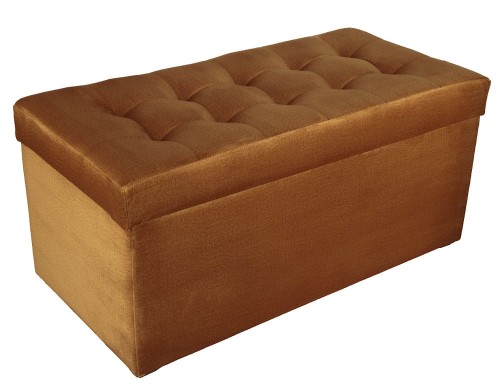 Nowoczesna pufa w kolorze złotym