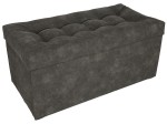  Nowoczesna otwierana pufa 45x90 cm w kolorze grafitowym