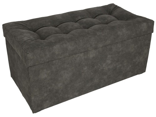 Nowoczesna pufa w kolorze grafitowym