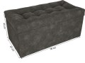 Pufa - skrzynia w kolorze grafitowym