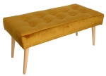  Nowoczesna ławka 45x90 cm w kolorze żółtym 
