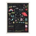 Tablica kredowa w białej ramie w rozmiarze 70x100 cm